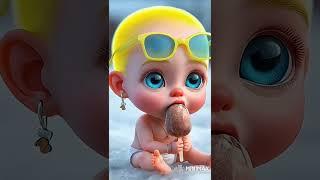 mukbang icecream lucu #cutebaby #cocomelon