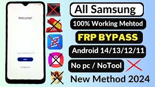 New Method!!! Samsung FRP Bypass 2024 All Android Version | No *#0*#, No Talkback, No chimera