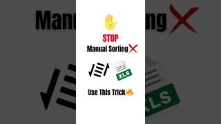 Auto Sort Excel Columns in 1 Minute #exceltutorial