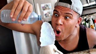 CRAZY INSTANT WATER TO ICE MAGIC TRICK!!