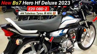 New Bs7 Hero Hf Deluxe 2023 Model Review|E20 OBD-2| Tubeless Tyres के साथNew Features & Price..??