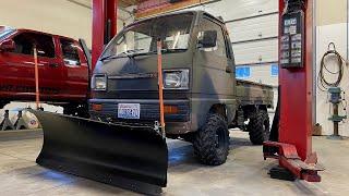 I Mounted A Snow Plow On My KEI Mini Truck!!