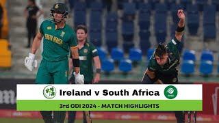 Ireland vs South Africa 3rd ODI, 2024 | Match Highlights  |  Ireland Won by 69 Runs