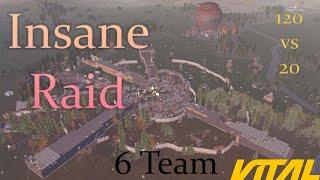 The Biggest Raid in Rust on VITAL 120 vs 20 people