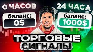 Я трейдил 24 ЧАСА по БЕСПЛАТНЫМ сигналам! Сколько заработал?