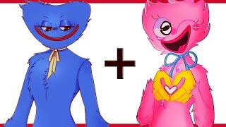 Huggy Wuggy + Kissy Missy = ?? | Poppy Playtime Animation meme