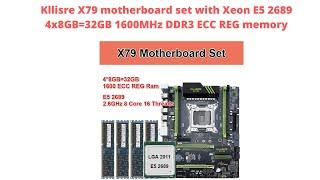 Kllisre X79 motherboard set with Xeon E5 2689 4x8GB=32GB 1600MHz DDR3 ECC REG memory