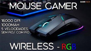 Review Mouse gamer SEM FIO ML703 - 16000 DPI | Wireless|RGB - Thunderobot