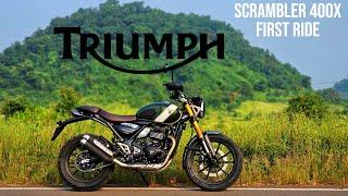 Triumph Scrambler 400X First Ride Review | Speed vs Scrambler Differences | Two Colors Feature