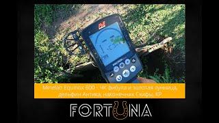 Minelab Equinox 800 - ЧК фибула и золотая лунница, дельфин Антика, наконечник Скифы, КР