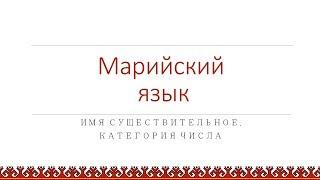 Марийский язык. Имена существительные. Категория числа