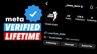 Meta Verified Lifetime FREE | TEAM KORN