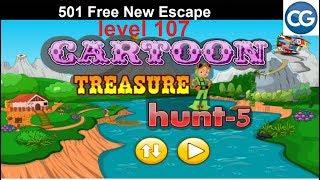 [Walkthrough] 501 Free New Escape Games level 107 - Cartoon treasure hunt 5 - Complete Game