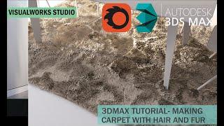 MAKING CARPET WITH HAIR AND FUR MODIFIER - 3DMAX TUTORIAL