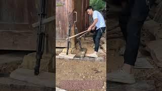 Timber Frame Restoration! Craftsman Uses Metal Hook to Straighten Beams