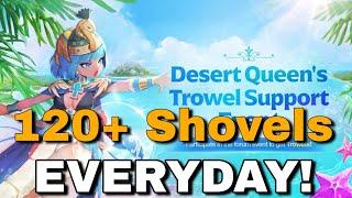 Summoners War: Chronicles | Fastest Way to Get Trowels! 120+ Everyday | Desert Queen Water Event!