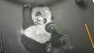 panda chalk pastel ( bumboo) :)