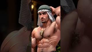Arab Muscular Biceps and Headscarf #shorts #muscular #fitness #ai