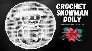 How to crochet Snowman Doily ️