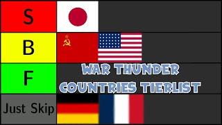 War Thunder Countries Tierlist