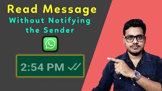 How to read Whatsapp message without notifying sender | Without opening chat read message in whatsap