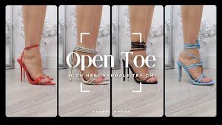 Open Toe Sandals Try on Trendy  Heels Summer Spring Shoe Preview