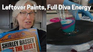 Shirley Bassey Record Gets a Dirty Pour Makeover | Leftover Paints Turn Vinyl Into Art! #fluidart