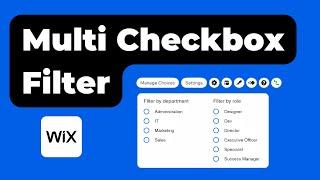 Wix Multi Checkbox Filter for Dataset Repeater | Wix CMS Tutorials