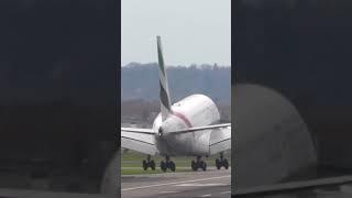 Emirates A380 Crosswind Landing at Heathrow | Incredible Rudder & Elevator Control Close-Up!