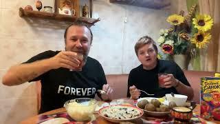 Повечеряли з НАТАЛКОЮ по домашнємуПРОСТА селянська ЇЖАMUKBANG по УКРАЇНСЬКИСмачного‼️