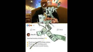 Joseph's Birthday - Scroll Stopper (Money)