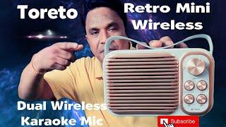 Toreto Retro Mini Wireless Speaker with Dual Karaoke Mic || Voice Changer Wireless Mic || #karaoke