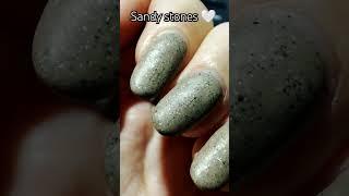 Sandy matte stones with sparkles#nailart #gelnails #fyp