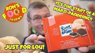 RITTER SPORT DARK CHOCOLATE WITH MARZIPAN!! TASTE AND REVIEW!!