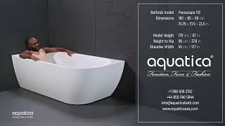 Aquatica Purescape 118-R Corner Bathtub Demo Video for People of Average Height