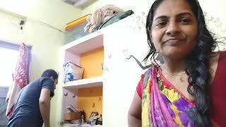 BIHARI BLOGGER  शिफॉन साड़ी ड्रेपिंग  बिहारी मां साड़ी ड्रेपिंग और घर के कामकाज