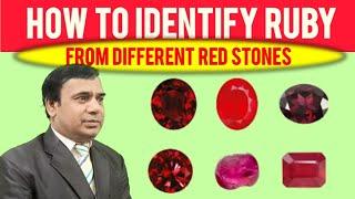 How to identify ruby if different red gemstones| GEMS CREST |