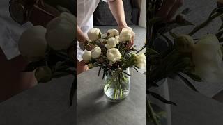 Home aesthetics and white peonies  #home #peony #summer #aesthetic #asmr