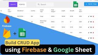 Build  CRUD Web App Using Firebase & Google Sheets #firebase #appsscript#firestore