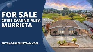 GOLF COURSE HOME: 29151 Camino Alba, Murrieta