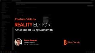 Reality Editor | Asset Import Using Datasmith