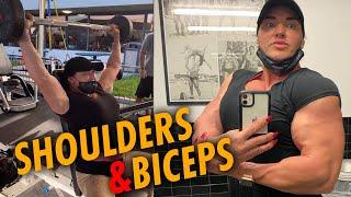 Big Shoulder & Biceps Day - Female Bodybuilding Champion Helle Trevino