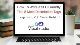 SEO Friendly title and meta description asp.net c# on page_load