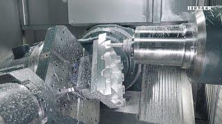 HELLER HF 3500 | Aluminium rib Aerospace | 5-axis machining