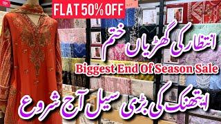 Ethnic Flat 50% Off Sale On Entire Unstitched Summer Collection 2024 #ethnic #sale