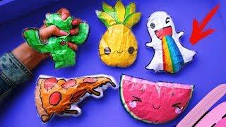 DIY 5 СКВИШИ из БУМАГИ с НОВЫМИ НАПОЛНИТЕЛЯМИ / Squishy СВОИМИ РУКАМИ БОЛЬШИЕ Антистресс игрушки