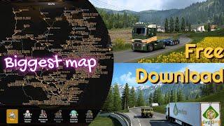 ETS 2 Biggest Map Mod FREE Download and Install Guide[EAA Mapa]