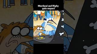 Mordecai and Rigby gain respect🫡#shorts #regular