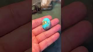 Polish turquoise stone