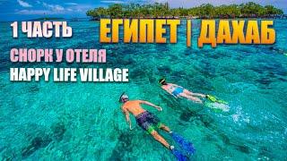 СНОРКЛИНГ ОКОЛО ОТЕЛЯ HAPPY LIFE VILLAGE | ЕГИПЕТ ДАХАБ 2022 1 ЧАСТЬ